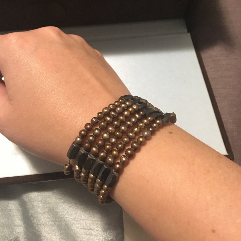 Magnet wrap around bracelet in brown